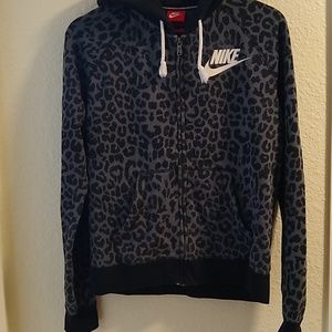 Leopard print Nike zip up